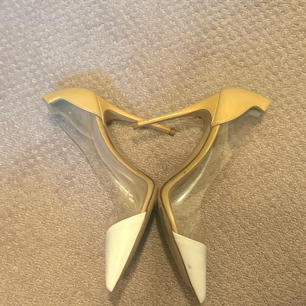 Gianvito Rossi Tan and White Heels - Picture 2 of 6